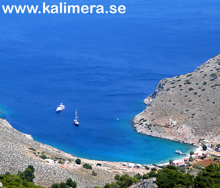 Marathounda beach p&aring; Symi.
