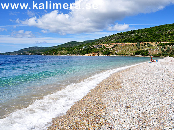 Agios Dimitrios beach p&aring; Alonissos.