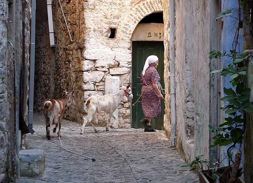 Den medeltida byn Mesta på Chios.