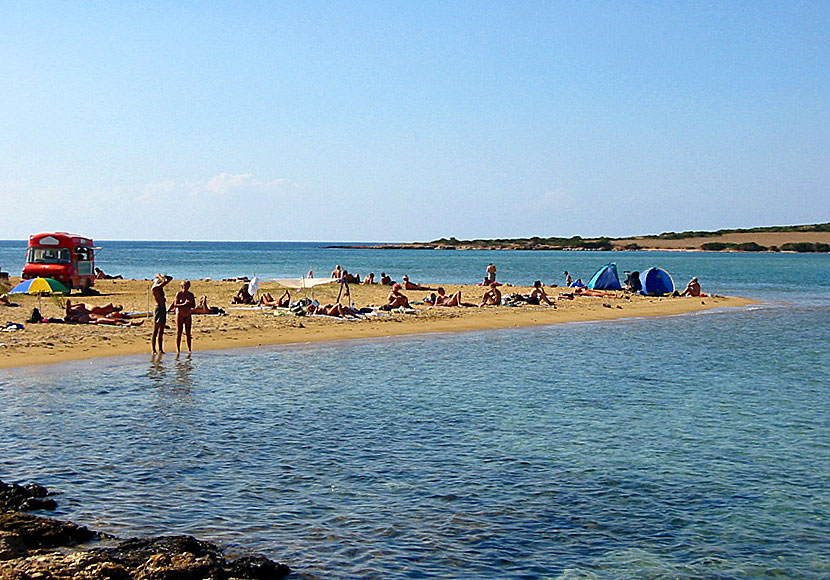 Nudist beach på Antiparos.