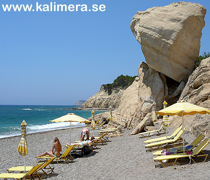 Fourni beach p&aring; Rhodos.