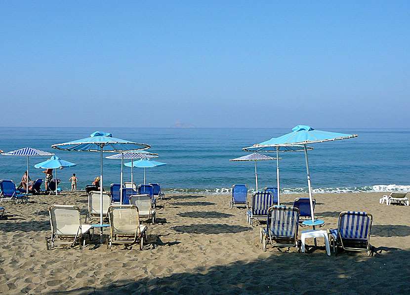 Kalamaki beach nära Matala på Kreta.