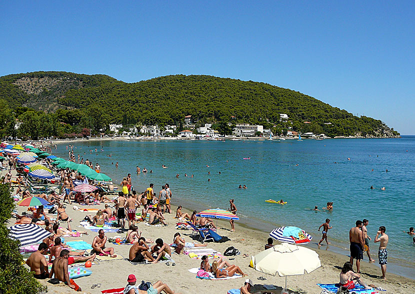 Askeli beach är den bästa och populäraste stranden på Poros. 