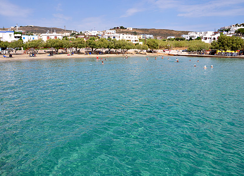 Azolimnos beach på Syros.