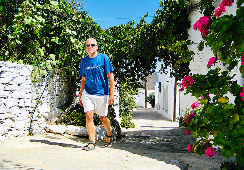 Byn Vroutsi på Amorgos i Kykladerna.