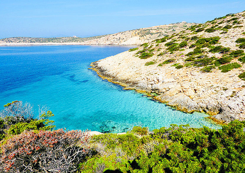 Kalimera beach är den minsta stranden på Donoussa.