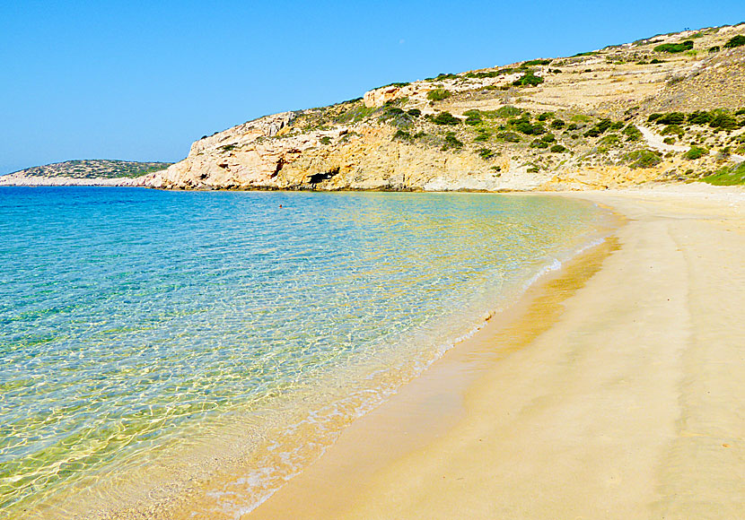 Kedros beach på ön Donoussa i Grekland.