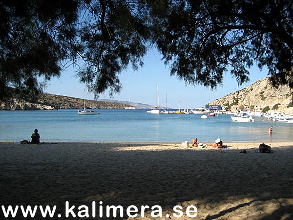 Iraklia, hamnstranden.