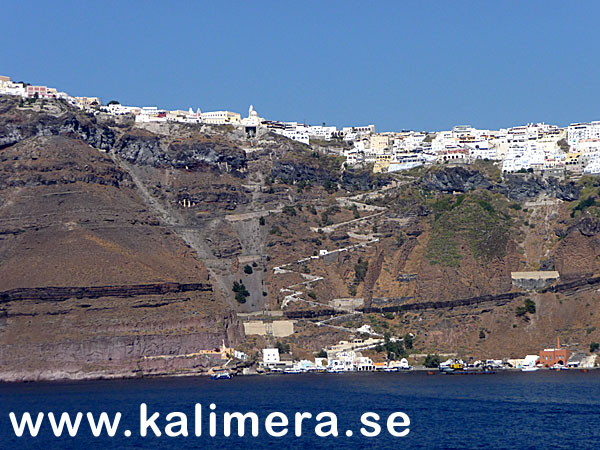 Santorini . Fira. Thira. Grekland.