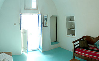 Hyr hus i Akrotiri p&aring; Santorini.