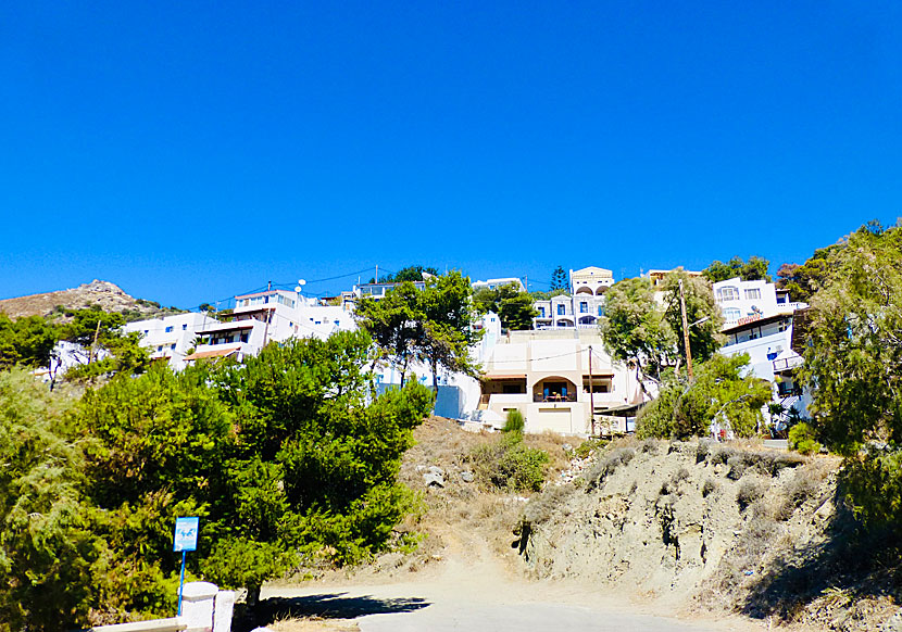 Hotell ovanför Platys Gialos beach på Kalymnos.