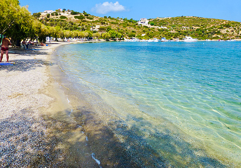 Blefoutis beach på norra Leros är öns bästa strand. 