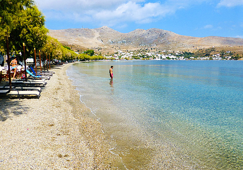 Missa inte byn och stranden Alinda när du reser till Dio Liskaria på Leros.