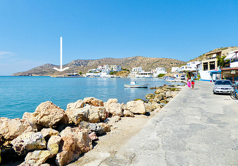 Hamnen på Lipsi i Grekland.