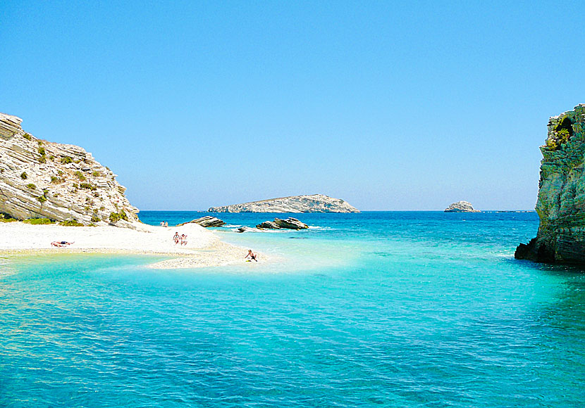 Aspronisi (White island) island nära ön Lipsi i Grekland.