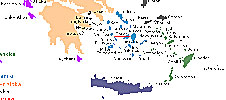 Karta över Paros.