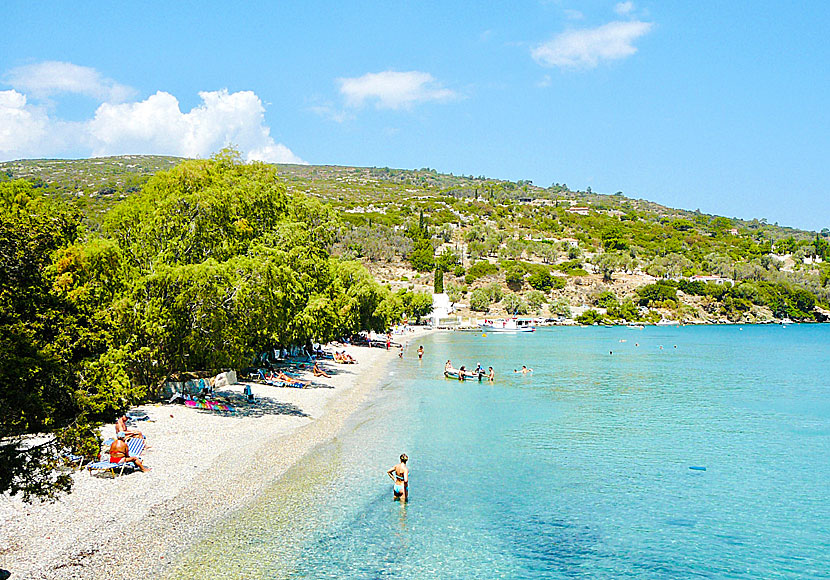 Kerveli beach på östra Samos i Grekland.