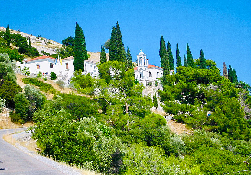 Klostret Panagia Spiliani i Pythagorion på ön Samos i Grekland.
