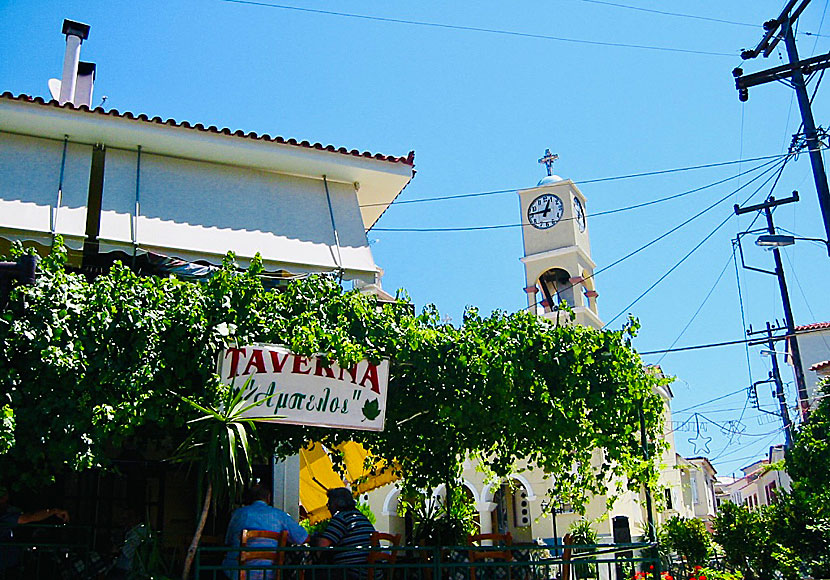 Taverna Ampelos i byn Ampelos på Samos i Grekland.