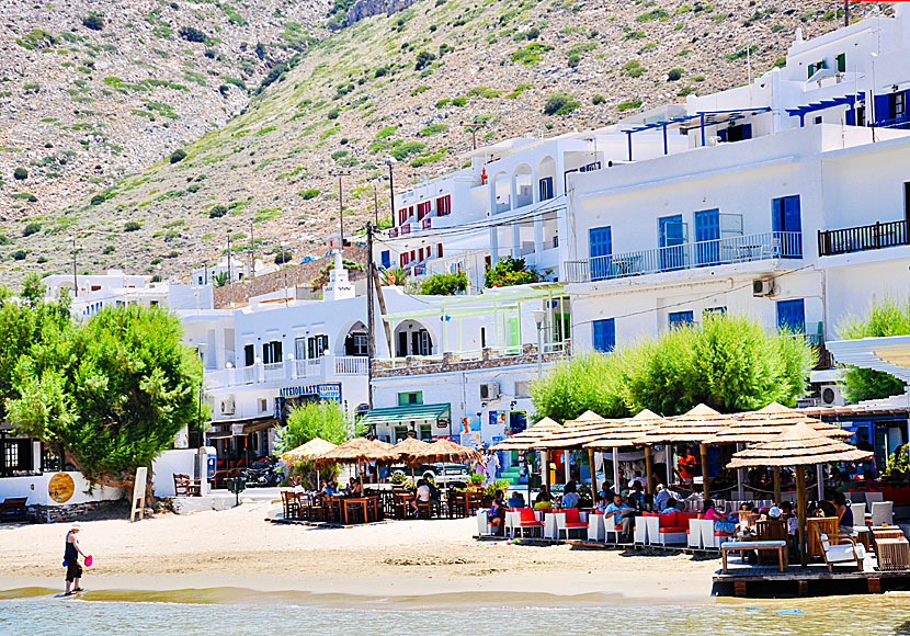 Bra hotell och pensionat nära hamnen och stranden i Kamares på Sifnos. 