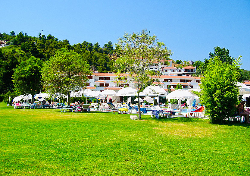 Hotell med swimmingpool vid Agia Paraskevi beach. 
