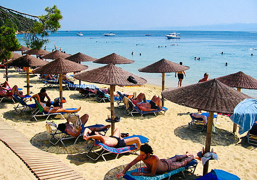 Vromolimnos beach i Grekland.