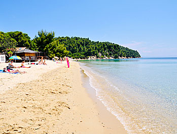 Agia Paraskevi, Kolios och Vromolimnos beach på Skiathos. 