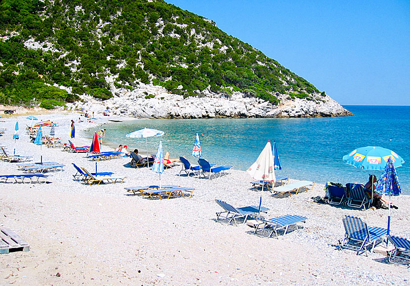 Skopelos bästa stränder.  Glisteri beach.