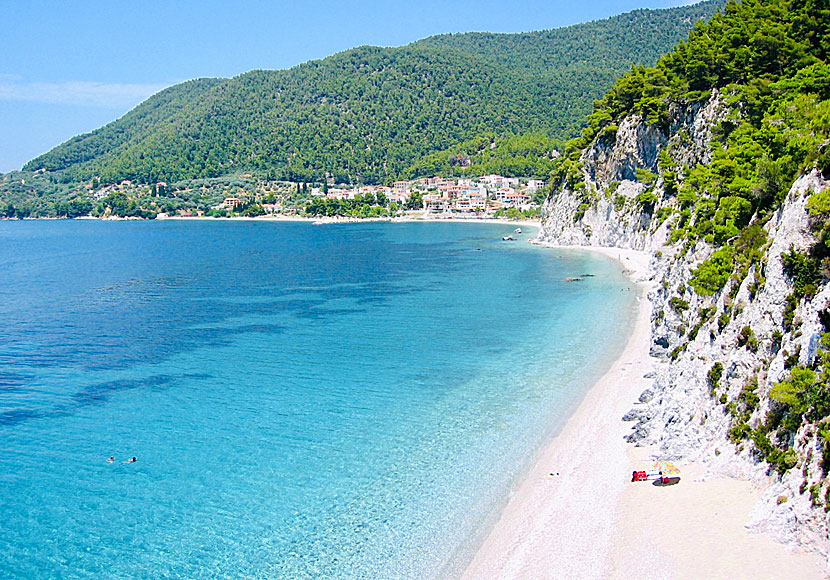 Hovolo beach på Skopelos i Grekland.