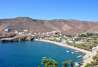 Livadia beach p&aring; Astypalea.