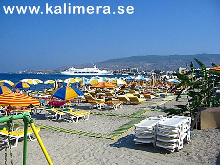 Lambi beach i Kos stad.