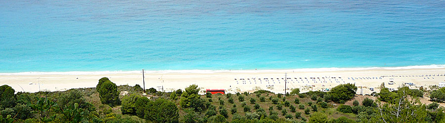Kathisma beach p&aring; Lefkas.