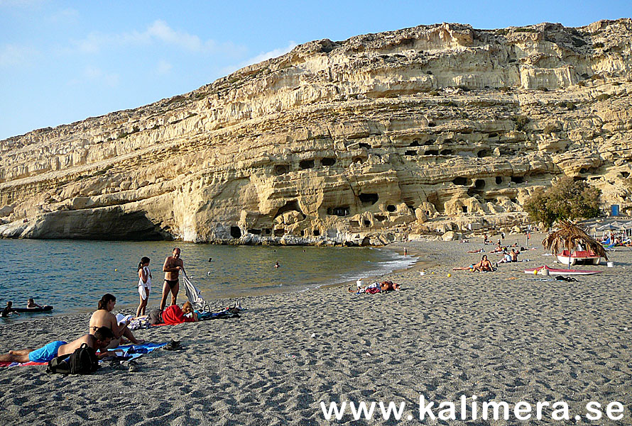 Matala p&aring; Kreta.