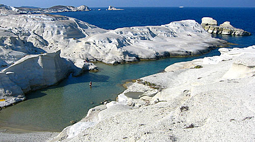 Sarakiniko p&aring; Milos.