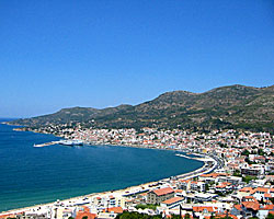 View over Samos town. 