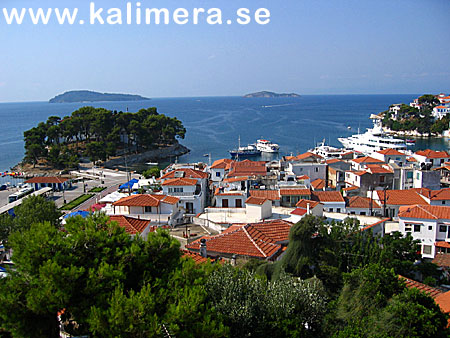 Skiathos stad.