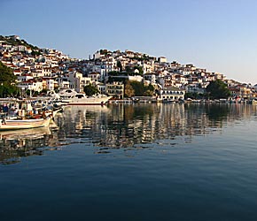 Skopelos town.