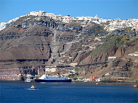 Gamla hamnen på Santorini. 