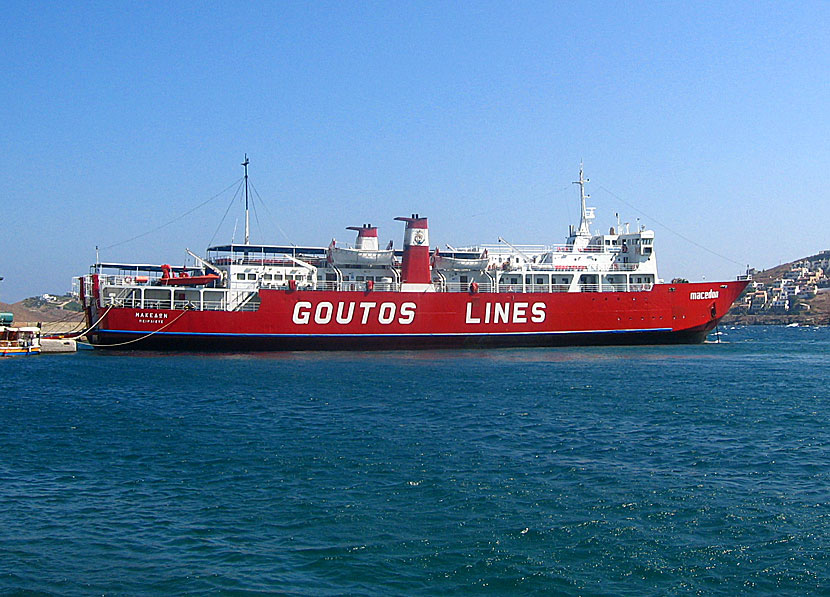 Greek ferries, boats and catamarans. Makedon. Korissia. Kea.