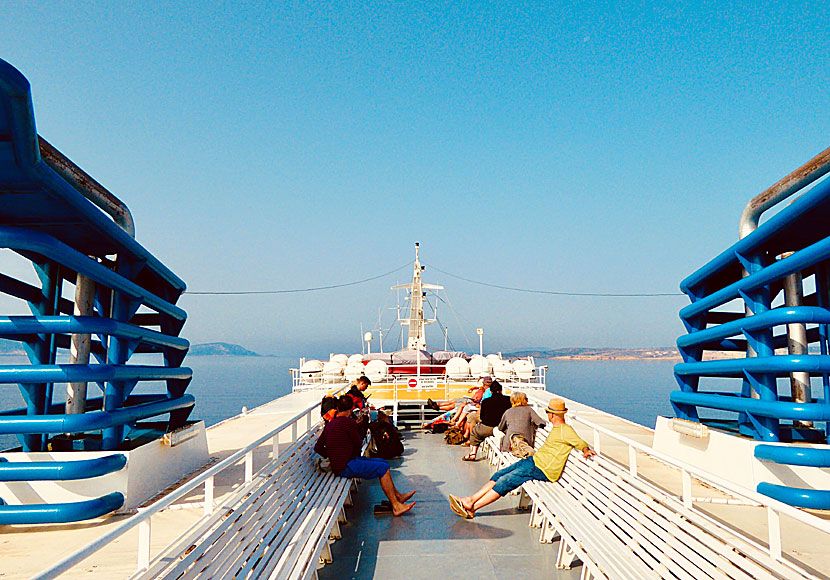 Greek ferries, boats and catamarans. Express Skopelitis. The port of Koufonissi.