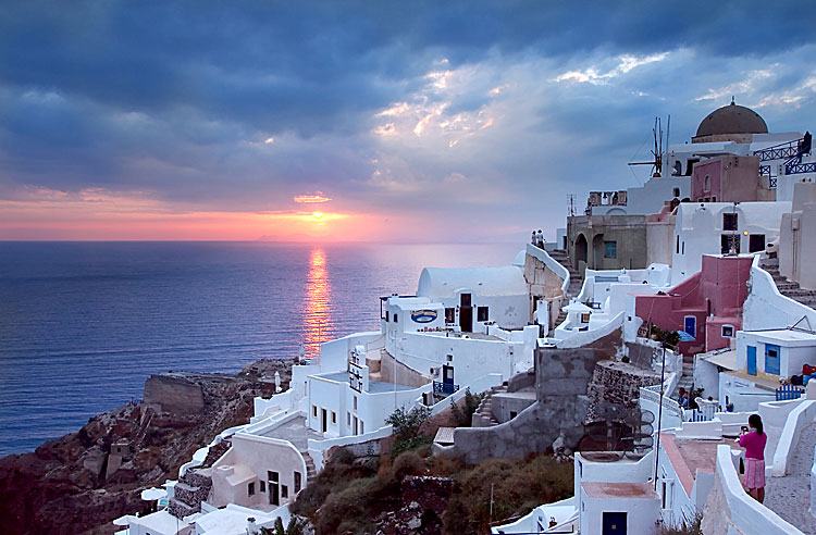 Oia på Santorini.