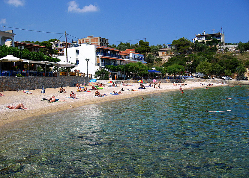 Stranden i Rousoum på Alonissos