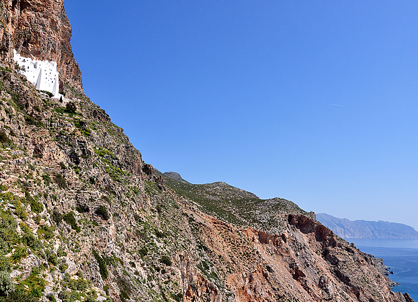 Klostret Panagia Chozoviotissa på Amorgos.