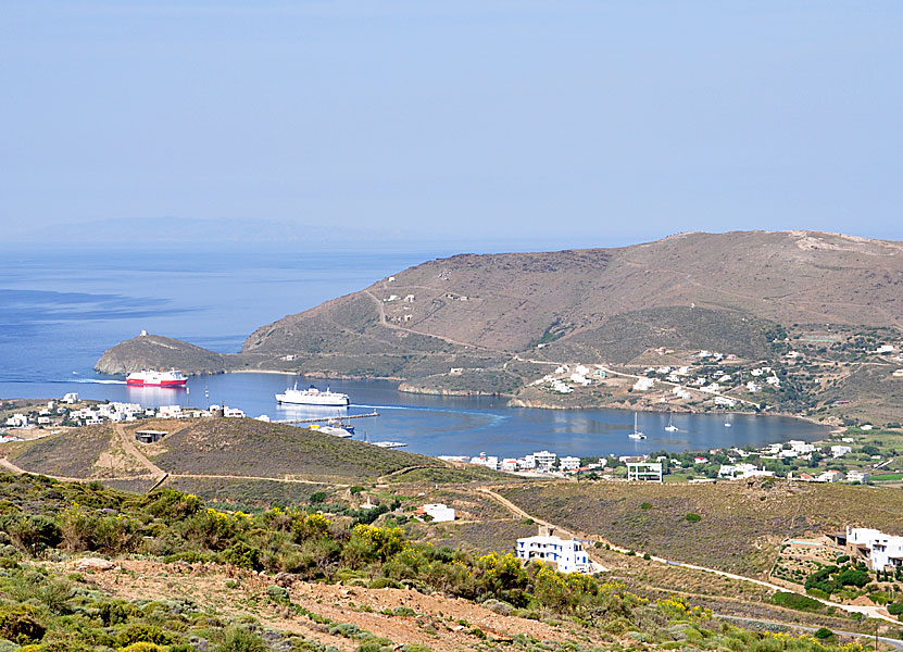 Gavrio hamn på Andros.