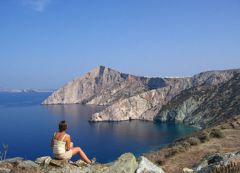 Chora på Folegandros. 