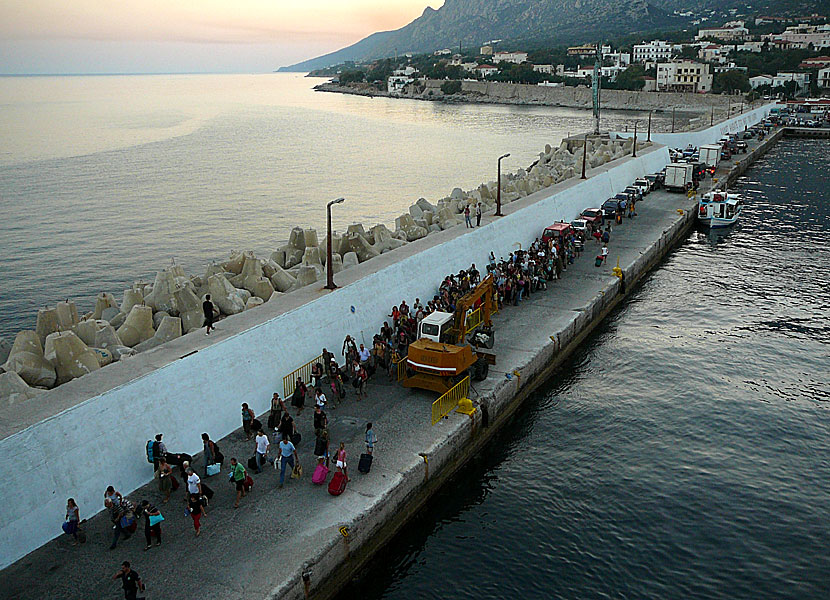 Hamnen i Agios Kirikos på Ikaria.