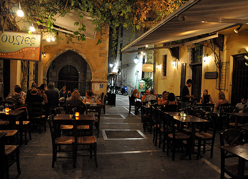 Bra restauranger i Rethymnon på Kreta.