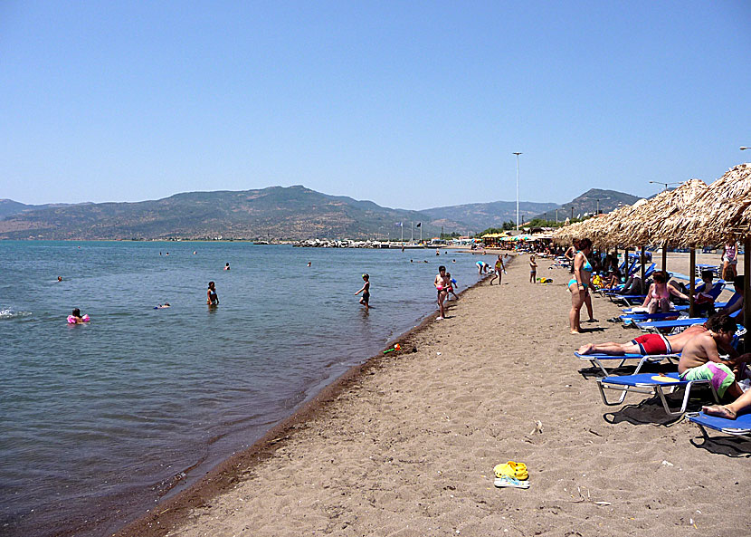 Skala Kalloni beach på Lesbos