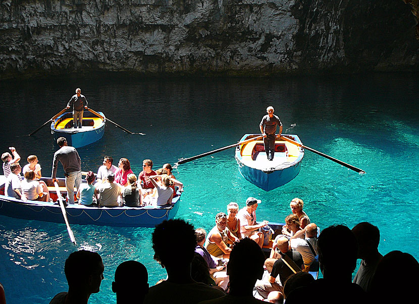 Melissani lake på Kefalonia.