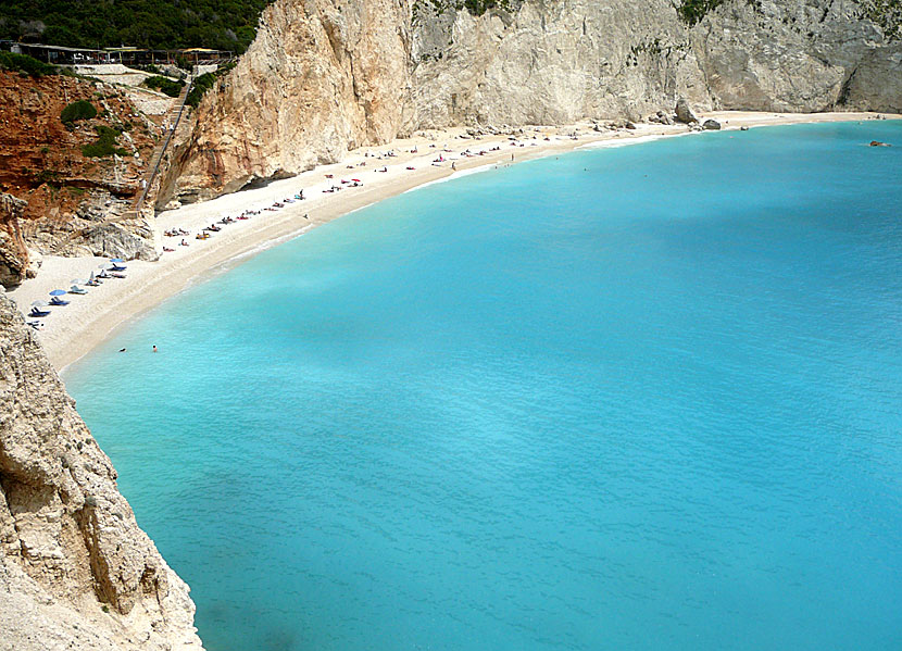 Porto Katsiki beach på Lefkas .